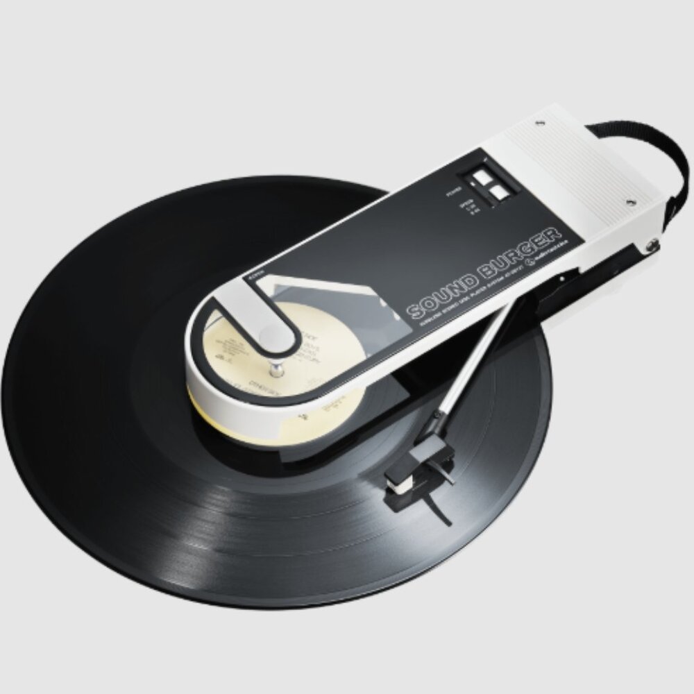 Audio-Technica Sound Burger - Portable Bluetooth Turntable AT-SB727 White NIB - Picture 2 of 7